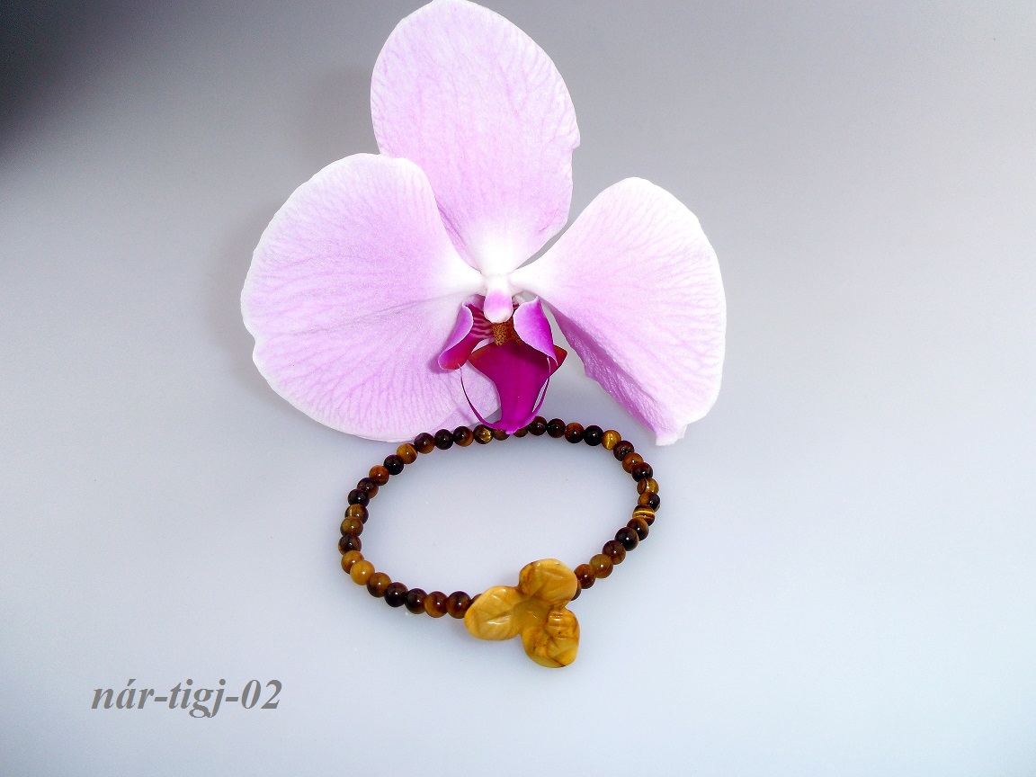 tigrie oko jaspis n�ramok - c�drov� kvet